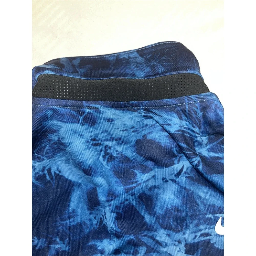 MEN'S NIKE DRI-FIT SOLAR FLORAL TOUR GOLF POLO DUTCH BLUE / WHITE SZ MEDIUM
